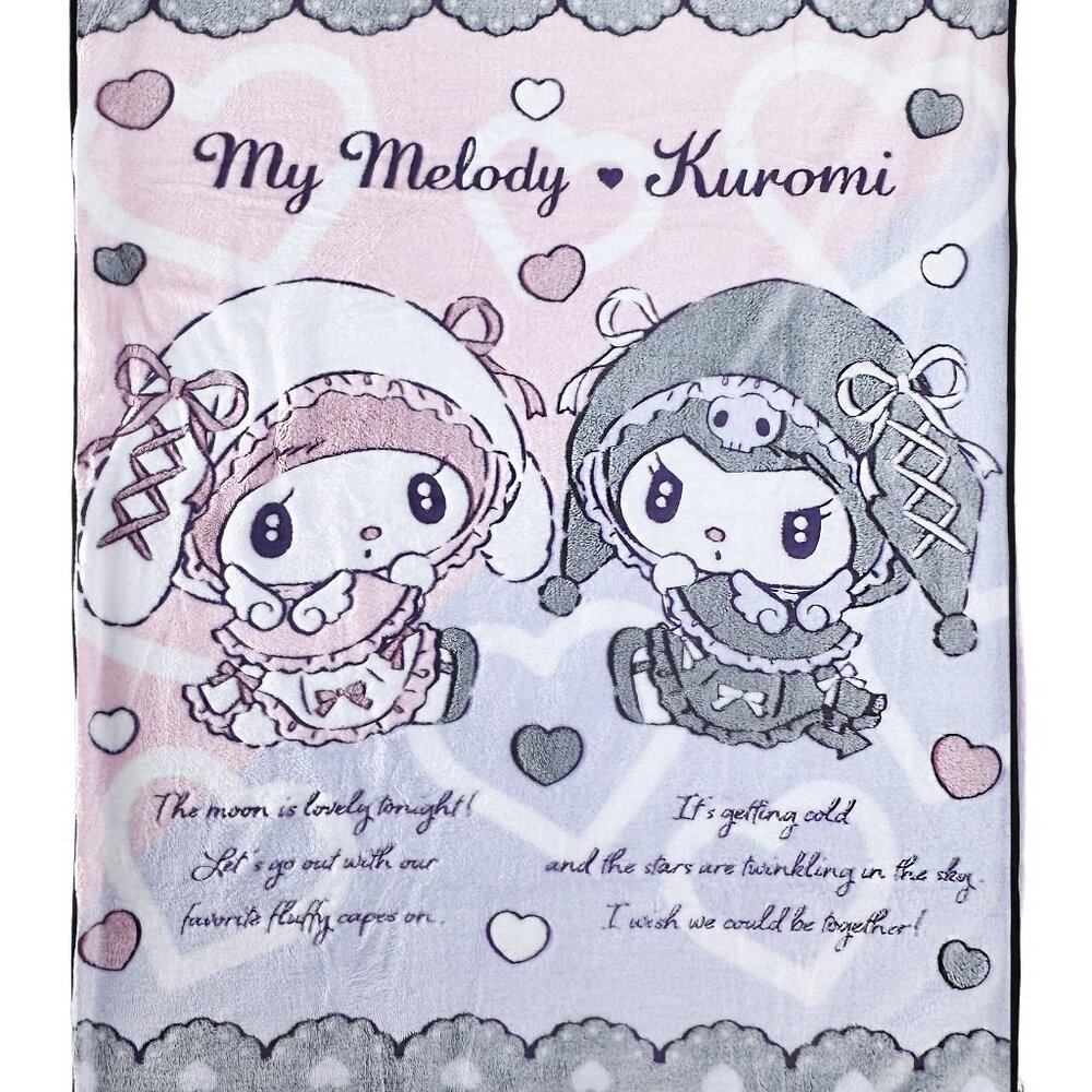 Sanrio My Melody & Kuromi Get Cozy Woven Plush Double Fleece Throw